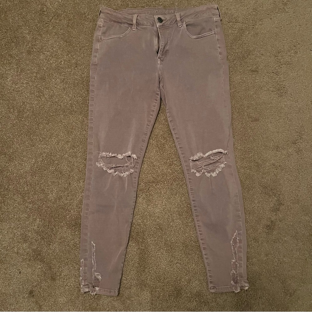 American Eagle distressed jeggings size 12 reg